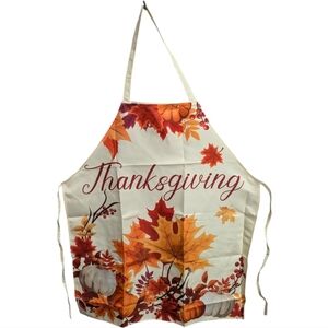 Adult One Size Fall Autumn Thanksgiving Apron leaves Easy Clean A-008